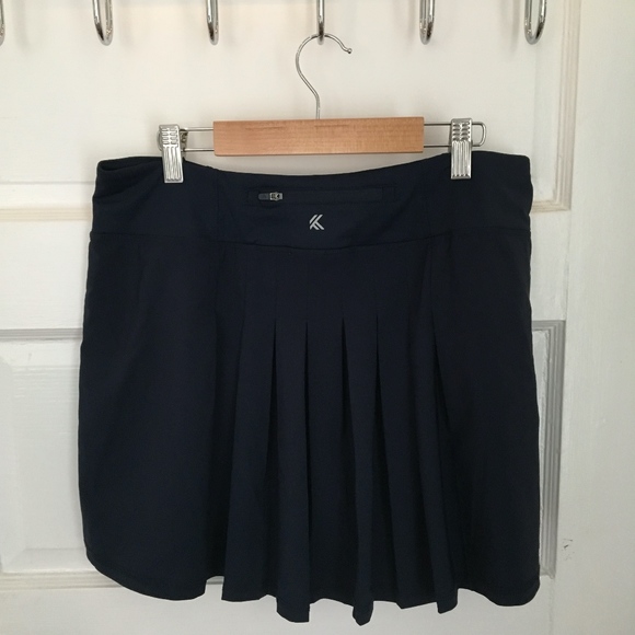 Pleated athletic skort - Navy - Picture 3 of 6